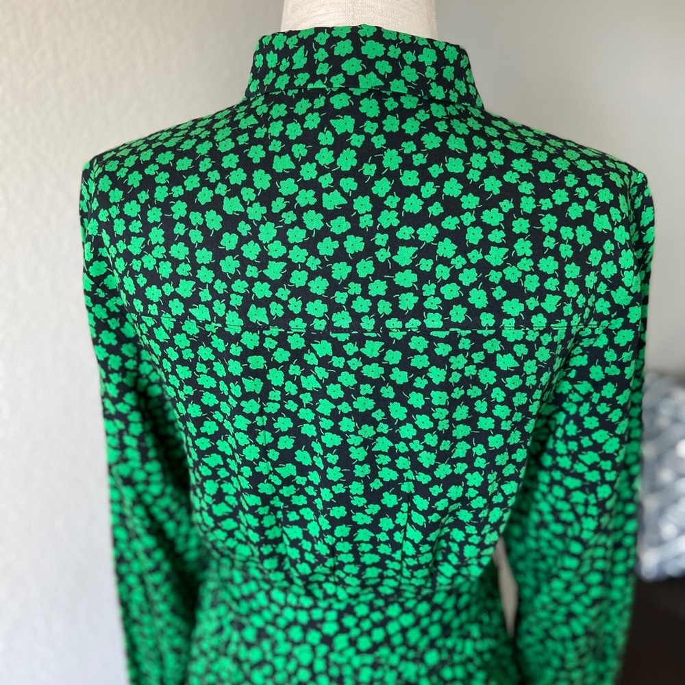 ❌SOLD❌ Charming Floral Midi Shirt Dress Tie Belt - Picture 7 of 16